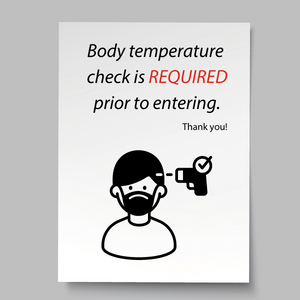 Body Temperature Scan Station Event Signage