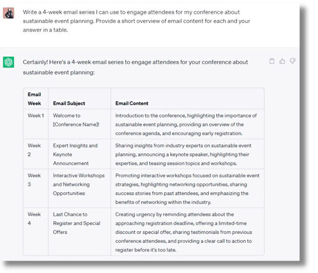 ChatGPT - Create an email series