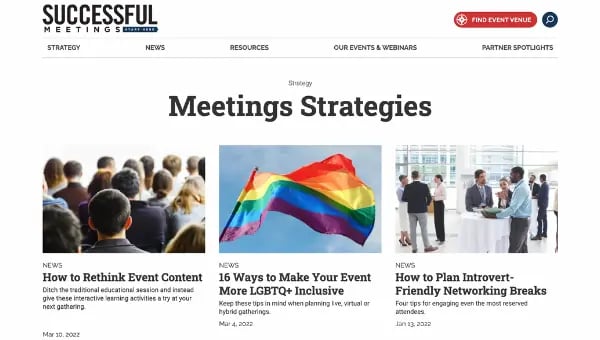 Successful Meetings blog home page