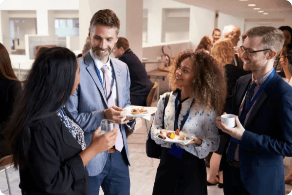 event planners meet for a networking event