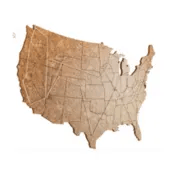 Cork Map of the United States - Uncommon Goods