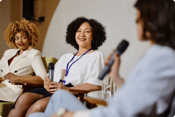 panelists host a Q&A discussion at an event