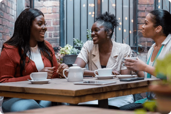 three african american business owners meet for coffee