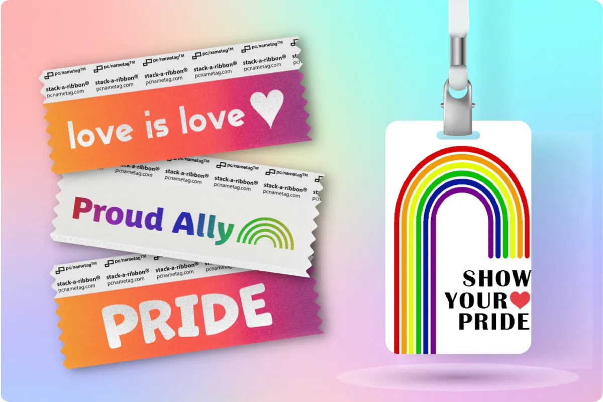 Customized pride ribbons and badges from pcnametag