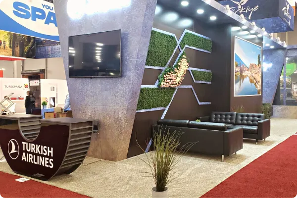 Turkish airlines experiential booth at IMEX 2022