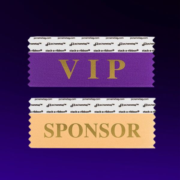 VIP and sponsor badge ribbons by pcnametag