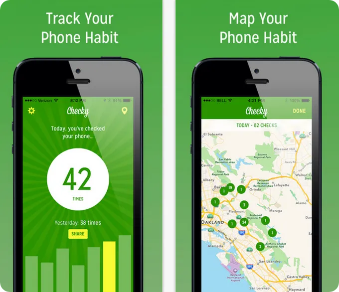 Track you phone habits with the Checky Mobil App